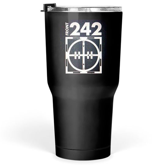 Front 242 †† Glitch 3D Logo Fanart Design - Front 242 - Tumblers 30 oz