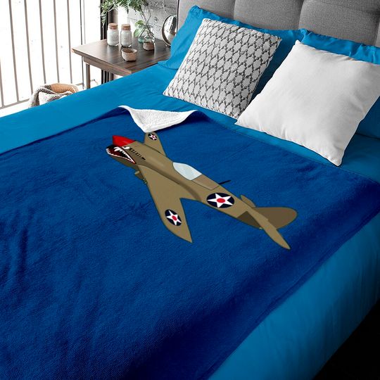 Flying Tiger (Large Design) - Ww2 Plane - Baby Blankets