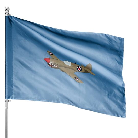 Flying Tiger (Large Design) - Ww2 Plane - House Flags