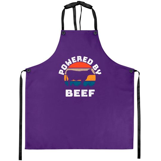 Powered by Beef. Brisket, Ribs Steak doesn't matter we eat all the BBQ Meat - Powered By Beef - Aprons