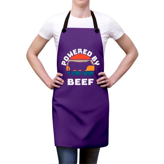 Powered by Beef. Brisket, Ribs Steak doesn't matter we eat all the BBQ Meat - Powered By Beef - Aprons