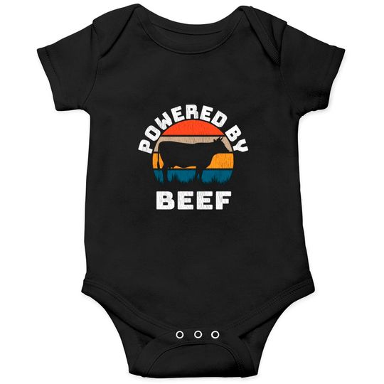 Powered by Beef. Brisket, Ribs Steak doesn't matter we eat all the BBQ Meat - Powered By Beef - Onesies