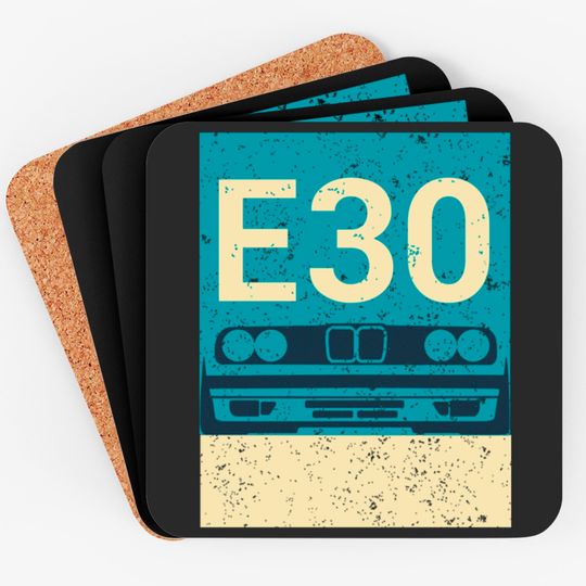 vintage e30 - summer - E30 Bmw Classic 1980s Car - Coasters