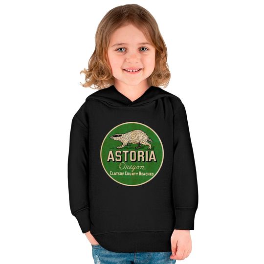 Vintage Astoria Oregon - Astoria Oregon - Kids Pullover Hoodies