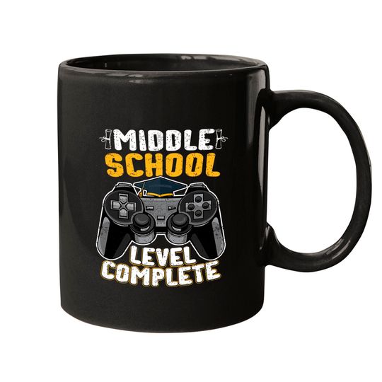 Middle School Level Complete Gamer Graduation - Middle School Level Complete - Mugs