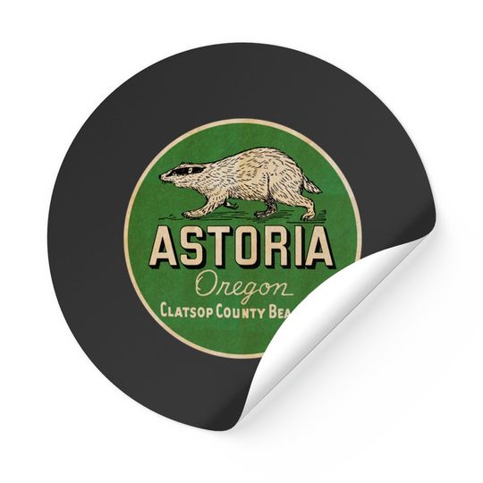 Vintage Astoria Oregon - Astoria Oregon - Stickers