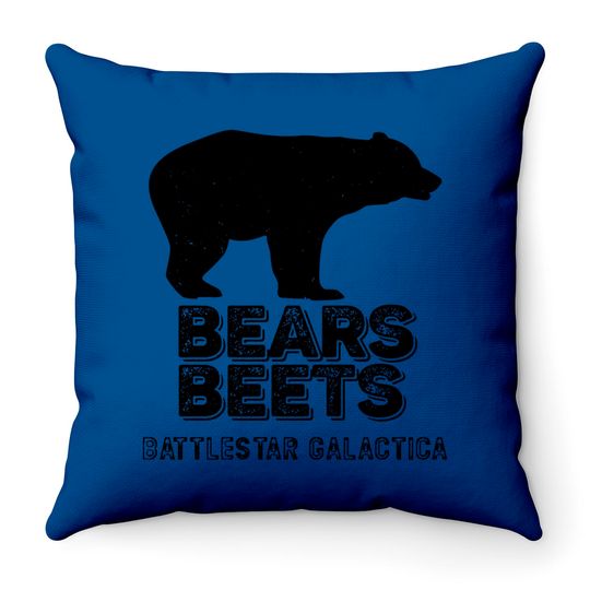 Bears Beets Battlestar Galactica Throw Pillows, Funny The Office Fans Gift - Schrute - Throw Pillows
