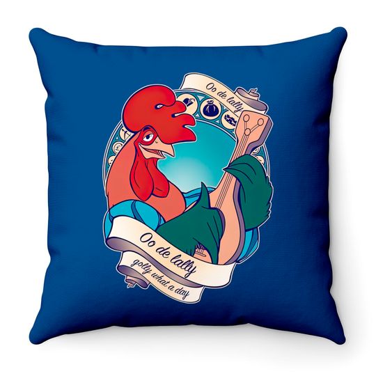 Golly What a Day - Robin Hood Rooster - Throw Pillows
