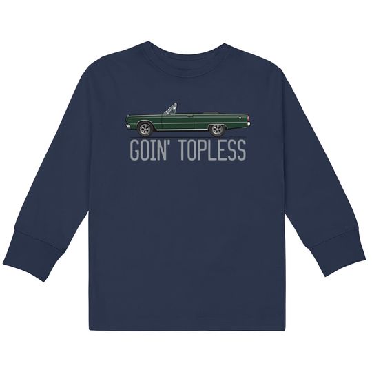 Goin'Topless-Dark Green - Satellite Convertible -  Kids Long Sleeve T-Shirts
