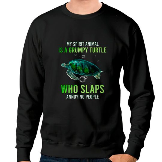 My Spirit Animal Is A Grumpy Turtle Who Slaps Anno Sweatshirts