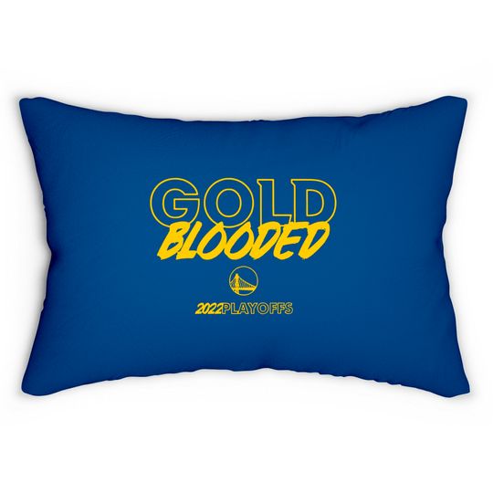 Gold Blooded Lumbar Pillows, Warriors Gold Blooded Lumbar Pillows, Gold Blooded 2022 Playoffs Lumbar Pillows, Gold Blooded 2022 Lumbar Pillows