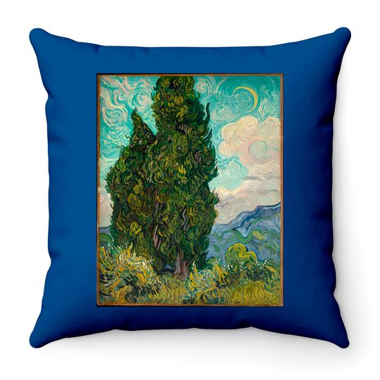 Cypresses - Van Gogh - Throw Pillows