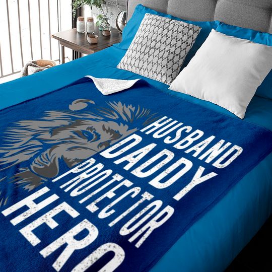 husband daddy protective hero.father's day gift - Husband Daddy Protector Hero - Baby Blankets