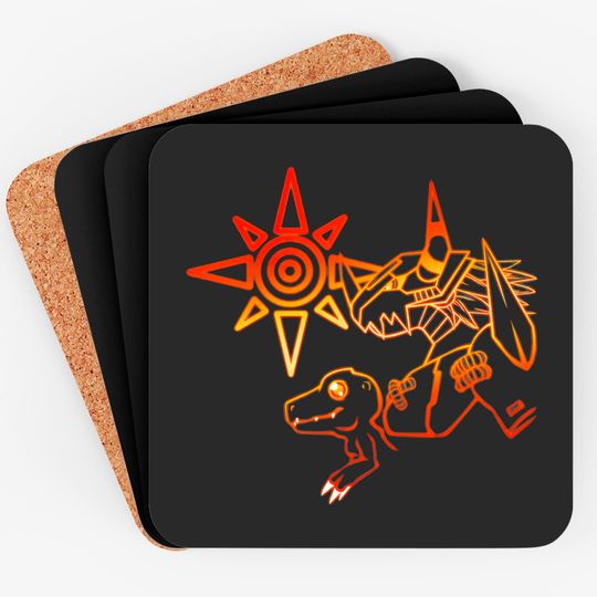 Crest of Courage - Digimon - Coasters