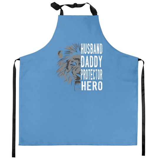 husband daddy protective hero.father's day gift - Husband Daddy Protector Hero - Kitchen Aprons