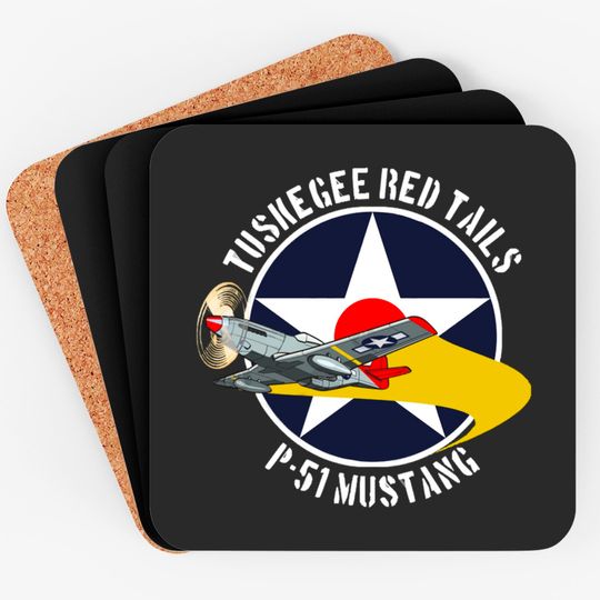Tuskegee Red Tails - Tuskegee Airmen - Coasters