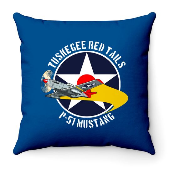 Tuskegee Red Tails - Tuskegee Airmen - Throw Pillows