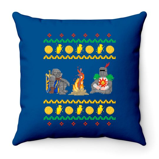 Rest by the fire - Dark Souls - Throw Pillows