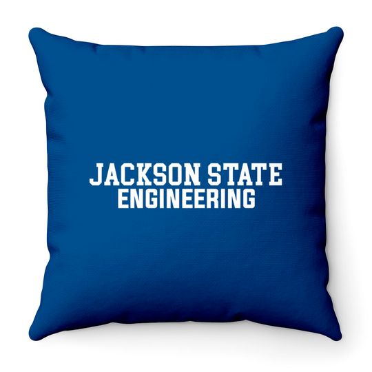 Jackson State Engineering (Varsity, White) - Jackson State University - Throw Pillows