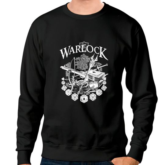 RPG Class Series: Warlock - White Version - Warlock - Sweatshirts
