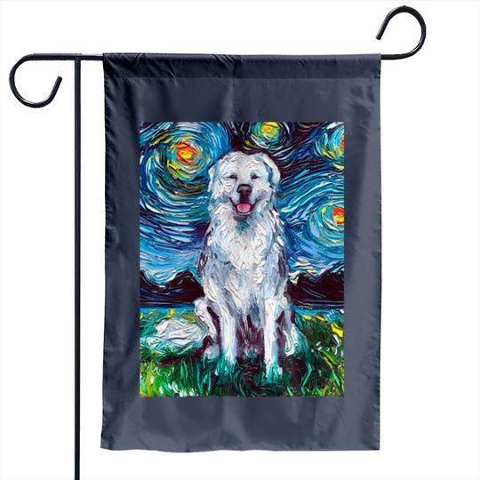 Great Pyrenees Night - Great Pyrenees - Garden Flags