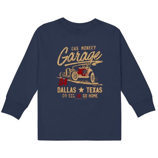 Gas Monkey Garage Vintage Hot Rod Tee  Kids Long Sleeve T-Shirts