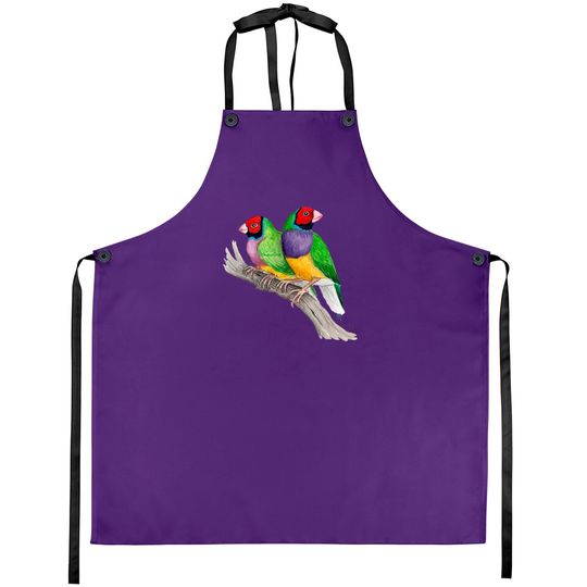 Gouldian Finches Classic Aprons
