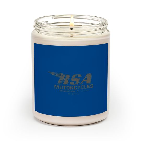 BSA Birmingham Logo British Motorcycles Scented Candle Scented Candles