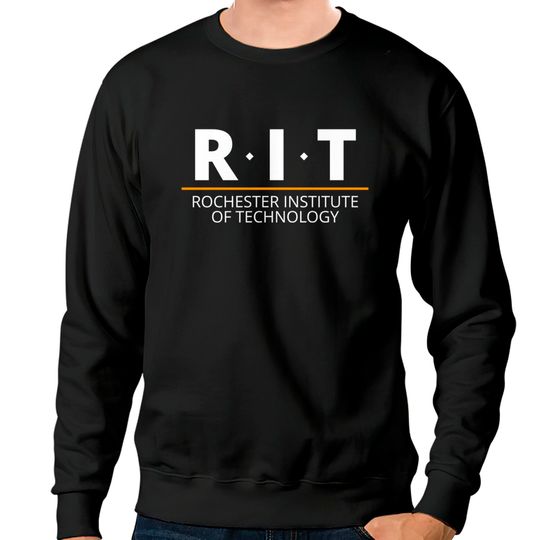 R.I.T | Rochester Institute of Technology (Dot, White, Orange Bar) - Rit - Sweatshirts