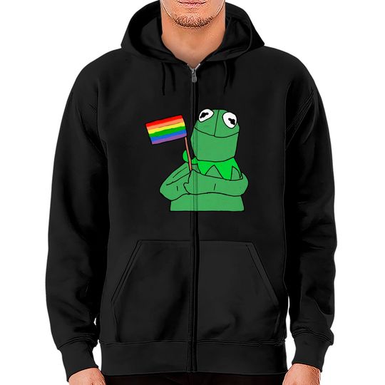 Gay Pride Kermit - Kermit - Zip Hoodies