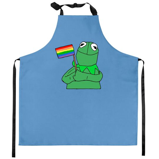 Gay Pride Kermit - Kermit - Kitchen Aprons