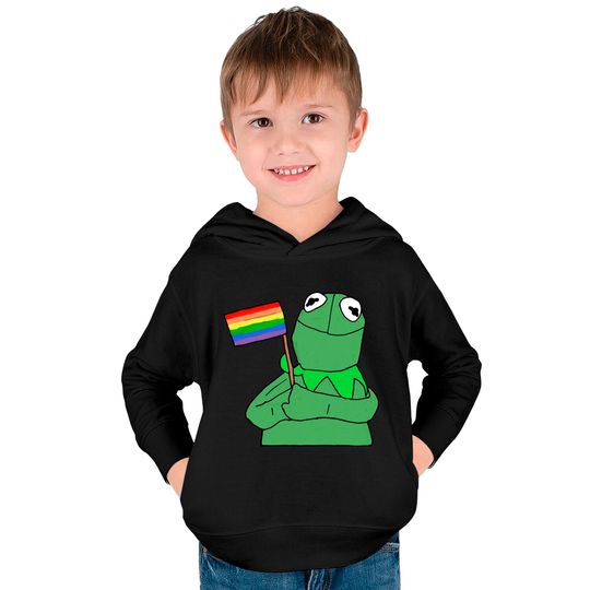 Gay Pride Kermit - Kermit - Kids Pullover Hoodies