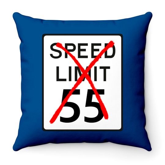 Speed Limit 55 - The Cannonball Run - Throw Pillows