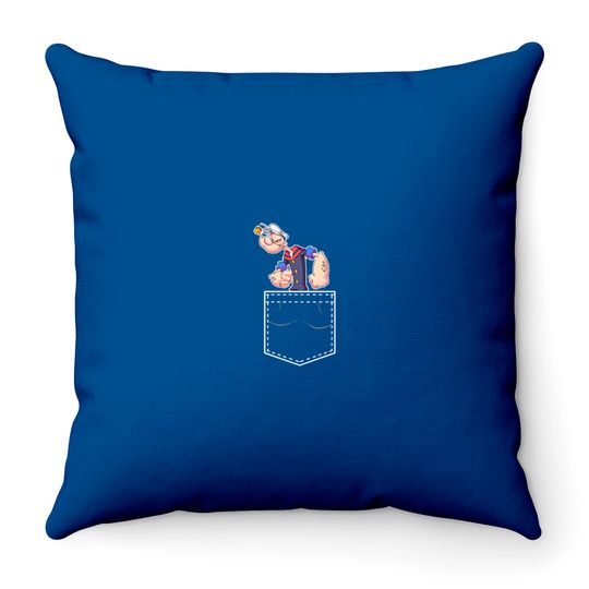 Popeye on my Pocket - Popeye - Throw Pillows