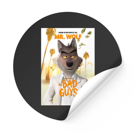 The Bad Guys Movie 2022, Mr Wolf  Classic Stickers