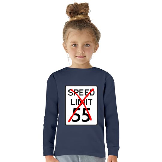 Speed Limit 55 - The Cannonball Run -  Kids Long Sleeve T-Shirts