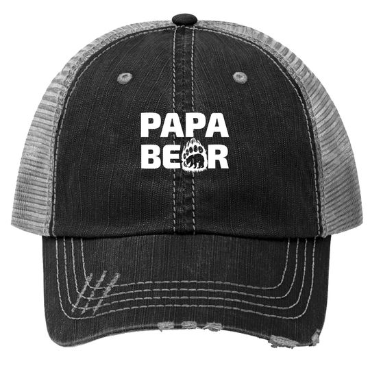papa bear - Papa Bear Father Day Gift Idea - Trucker Hats