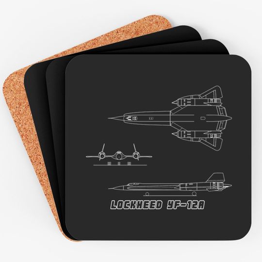 Lockheed YF-12A (Stealth Fighter) (white) - Stealth Fighter - Coasters