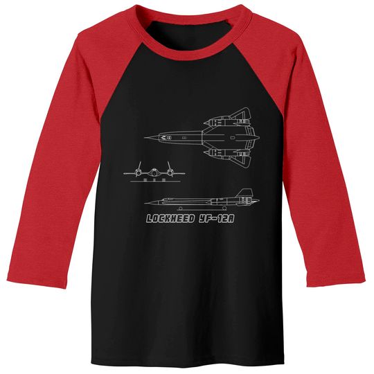Lockheed YF-12A (Stealth Fighter) (white) - Stealth Fighter - Baseball Tees