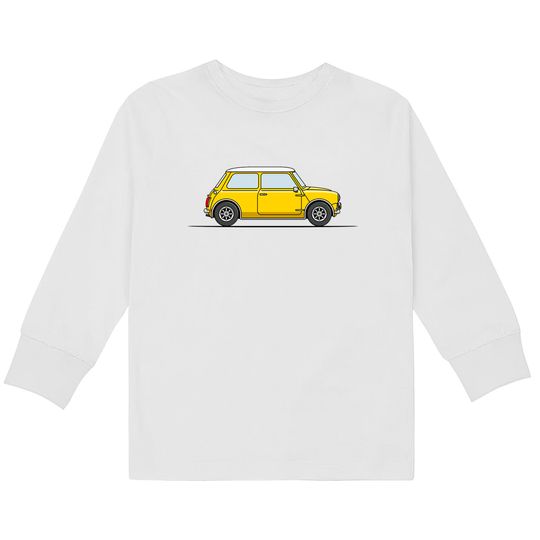 Classic Mini Cooper - Yellow - Mini -  Kids Long Sleeve T-Shirts