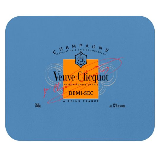 Champagne Veuve Rose Pullover Mouse Pads, Champagne Tennis Club Mouse Pad, Orange Champagne Ros Label, Vintage Style Tennis Mouse Pad