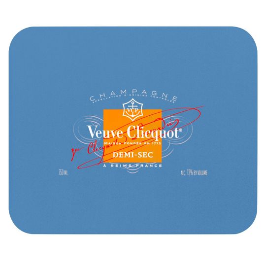 Champagne Veuve Rose Mouse Pads, Champagne Tennis Club Mouse Pad, Orange Champagne Ros Label, Vintage Style Tennis Mouse Pad,