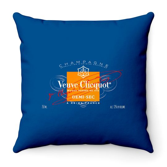 Champagne Veuve Rose Throw Pillows, Champagne Tennis Club Throw Pillow, Orange Champagne Ros Label, Vintage Style Tennis Throw Pillow,