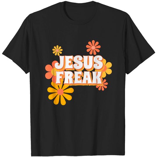 Retro Jesus freak hippie flowers-vintage Jesus T-shirt