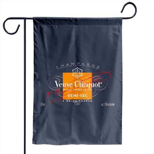 Champagne Veuve Rose Garden Flags, Champagne Tennis Club Garden Flag, Orange Champagne Ros Label, Vintage Style Tennis Garden Flag,