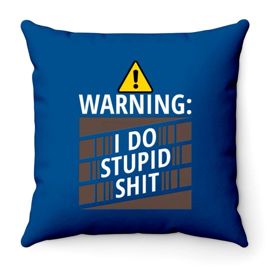 warning Throw Pillows