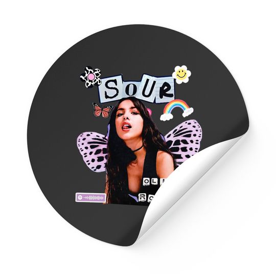 Olivia Sour Album Sticker, Olivia Rodrigo Sour Tour 2022, Music Stickers