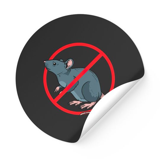 Pest Control Exterminator No Rat Sign Stickers