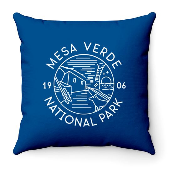 Mesa Verde National Park 1906 Colorado Throw Pillows