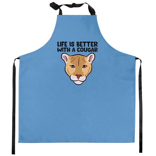 Funny Cougars Lover Life Is Better With Cougar Kitchen Aprons